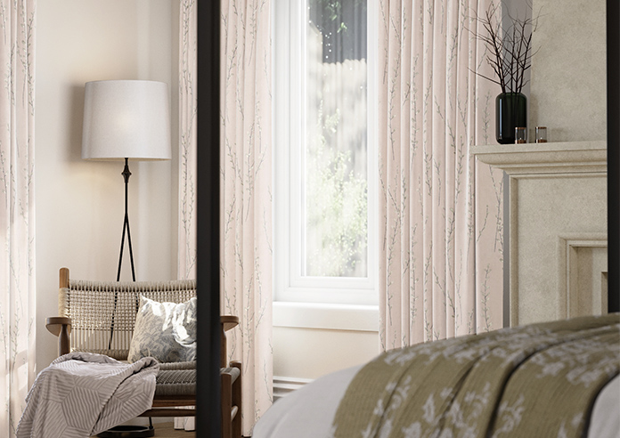 Willow Field, Pastel Pink - Made to Measure Curtains - Image 5